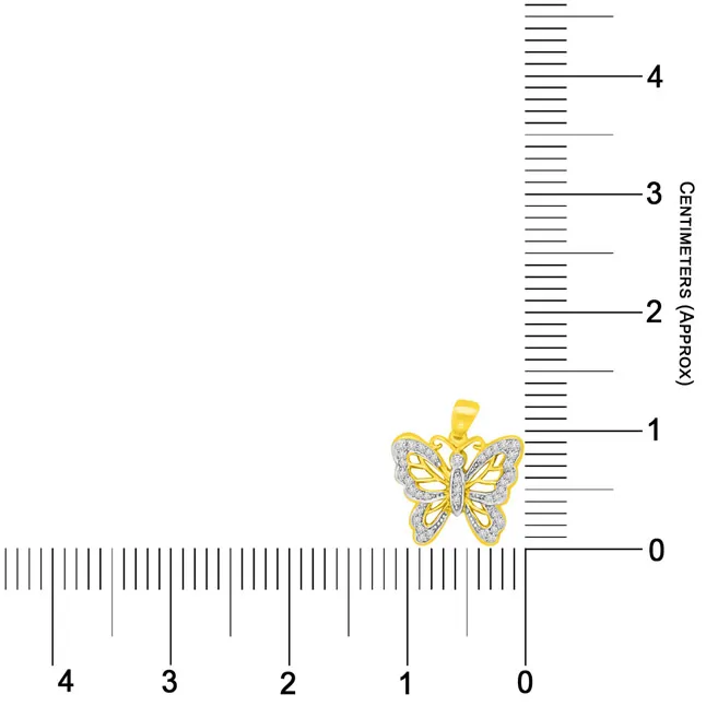 0.20CT Gold & Diamond Butterfly Pendants for Love -Teenage