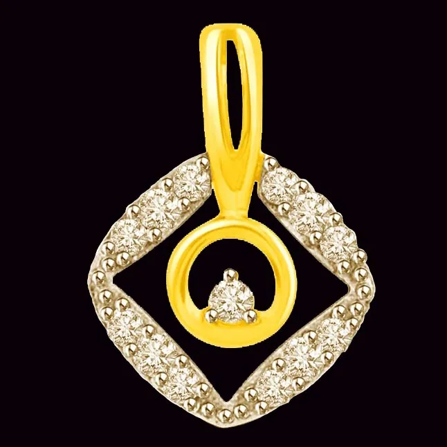 You Are in My Heart Two Tone Real Diamond & Gold Pendant (P980)
