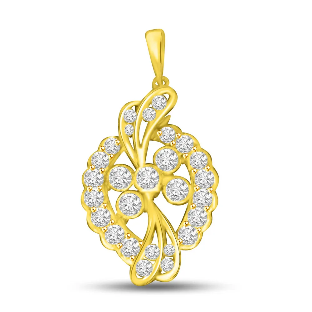 0.27CT Gold & Diamond Pendants for My Lady Love -Designer Pendants