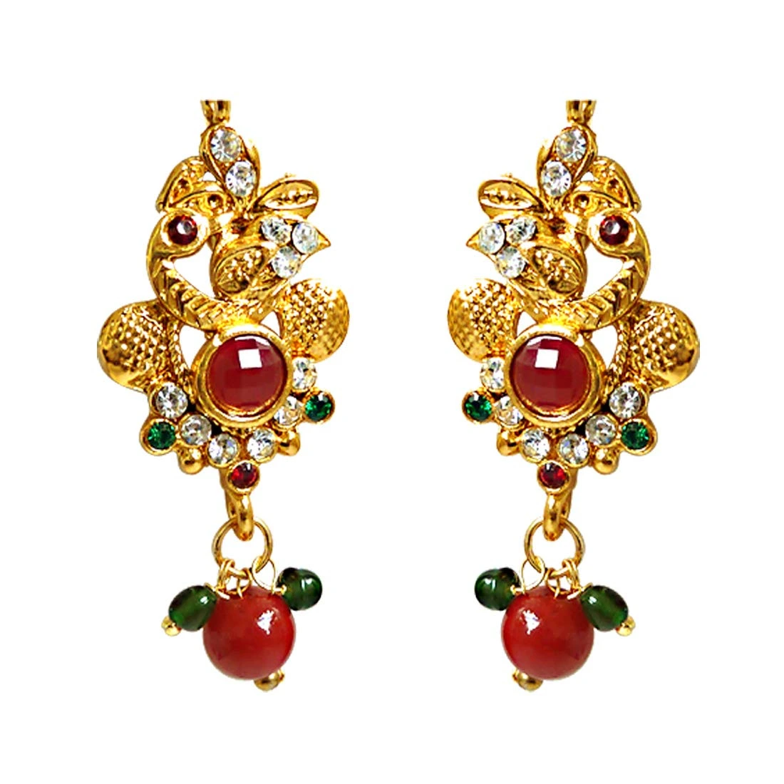 Peacocks Paradise -Pendants Necklace & Earrings Set