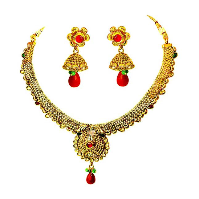 Traditional Necklace & Earring Fashion Jewellery Set for Women (PS348)