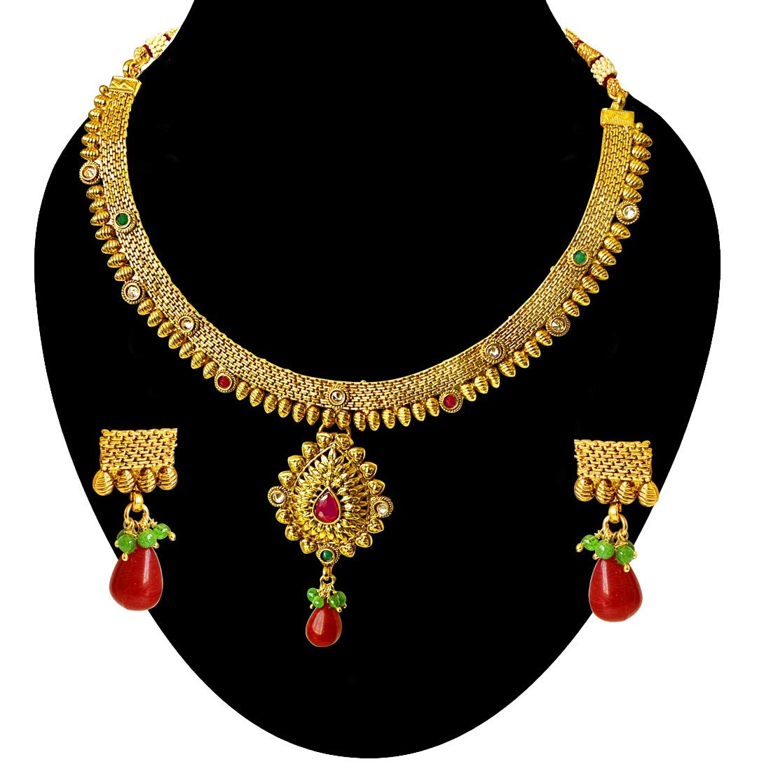 Traditional Necklace & Earring Fashion Jewellery Set for Women PS349