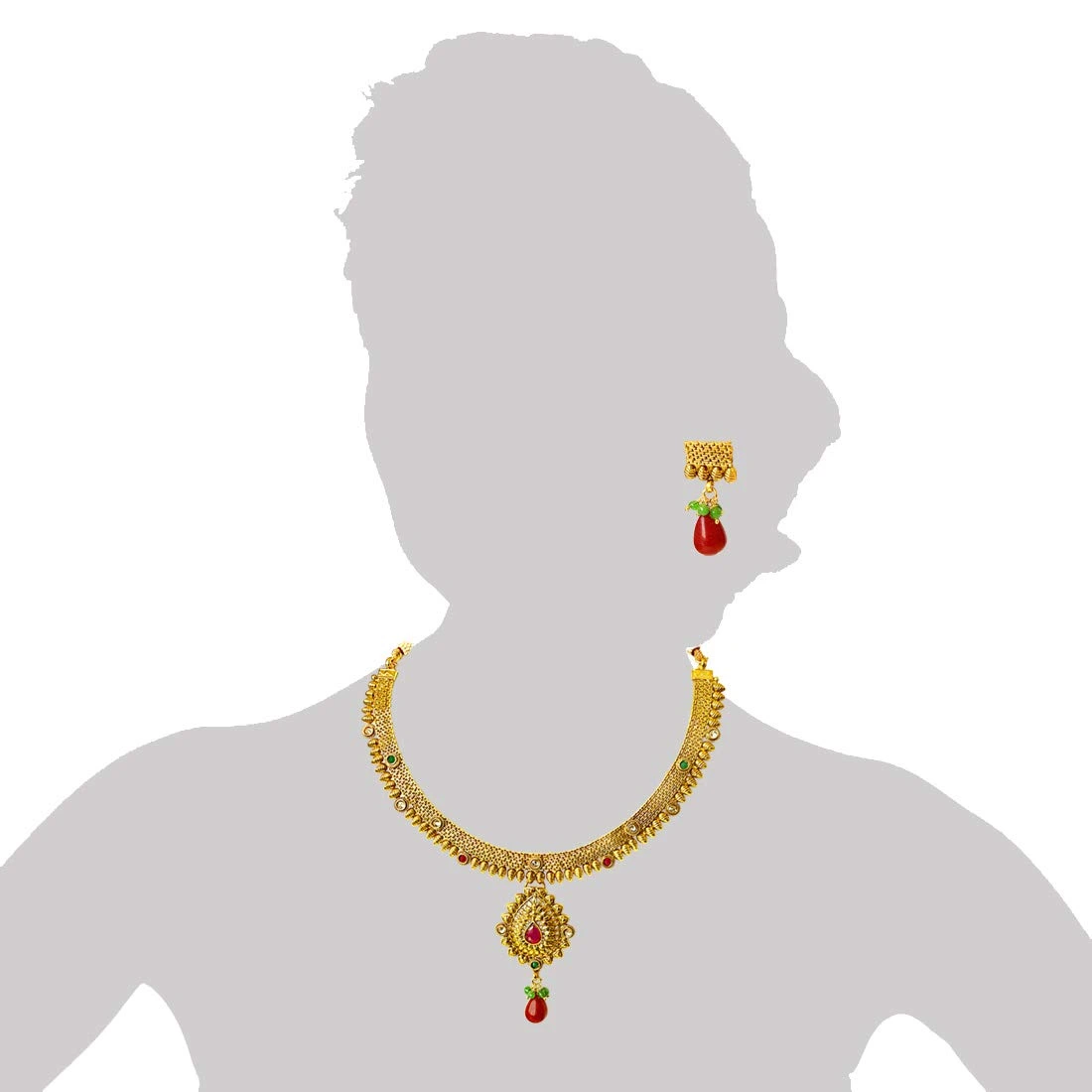 Traditional Necklace & Earring Fashion Jewellery Set for Women PS349