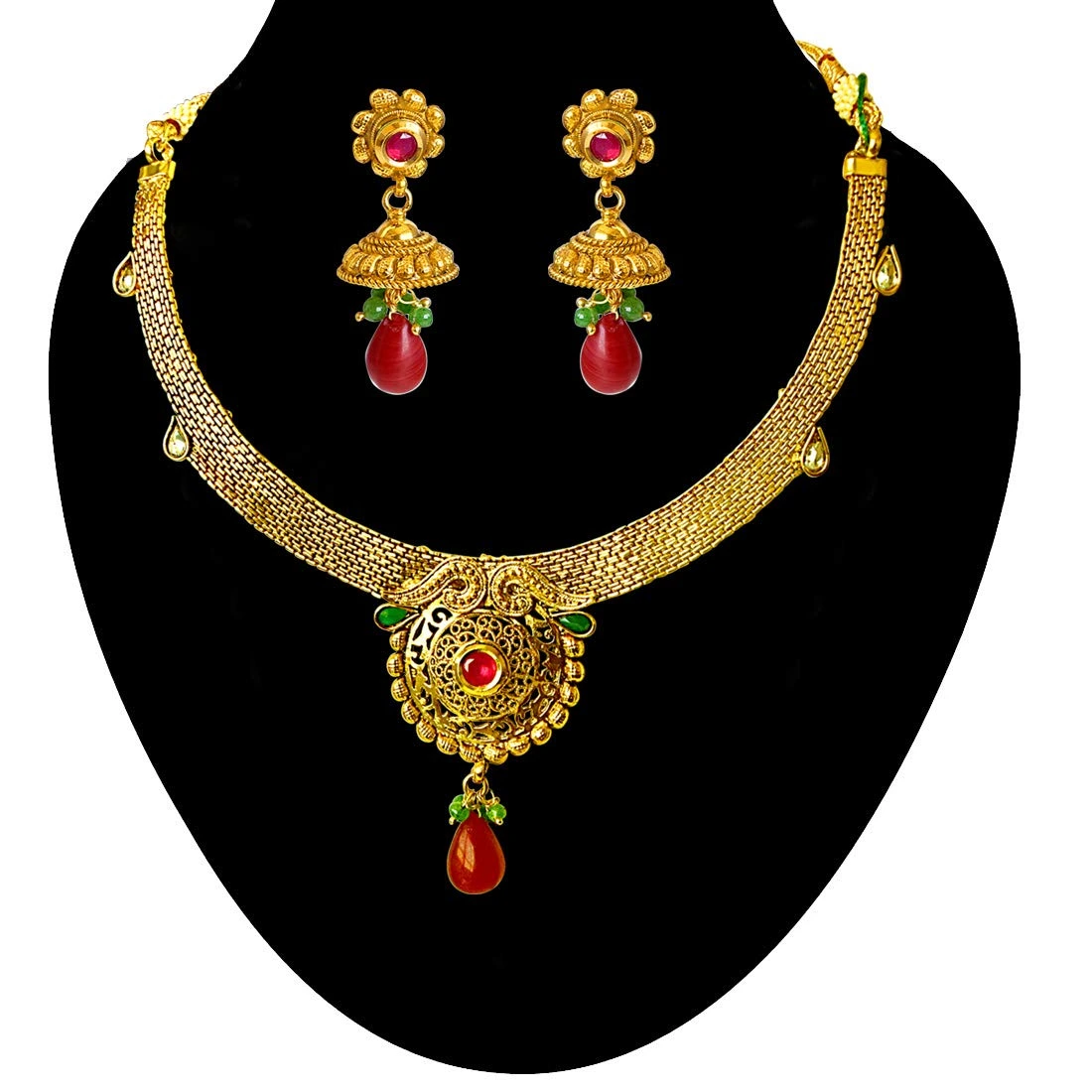 Traditional Necklace & Earring Fashion Jewellery Set for Women PS354