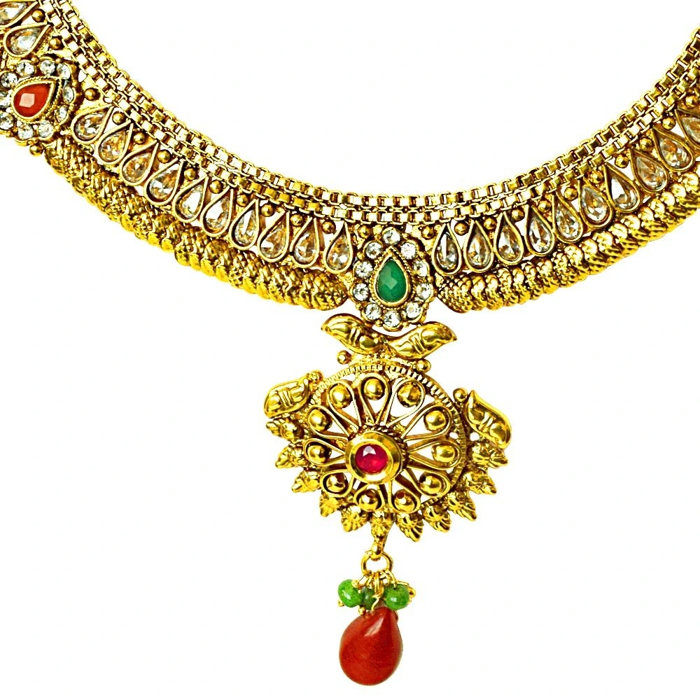 Traditional Necklace & Earring Fashion Jewellery Set for Women PS355