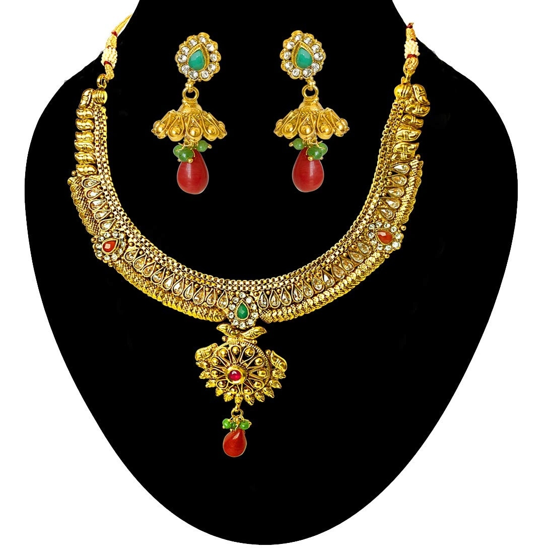 Traditional Necklace & Earring Fashion Jewellery Set for Women PS355