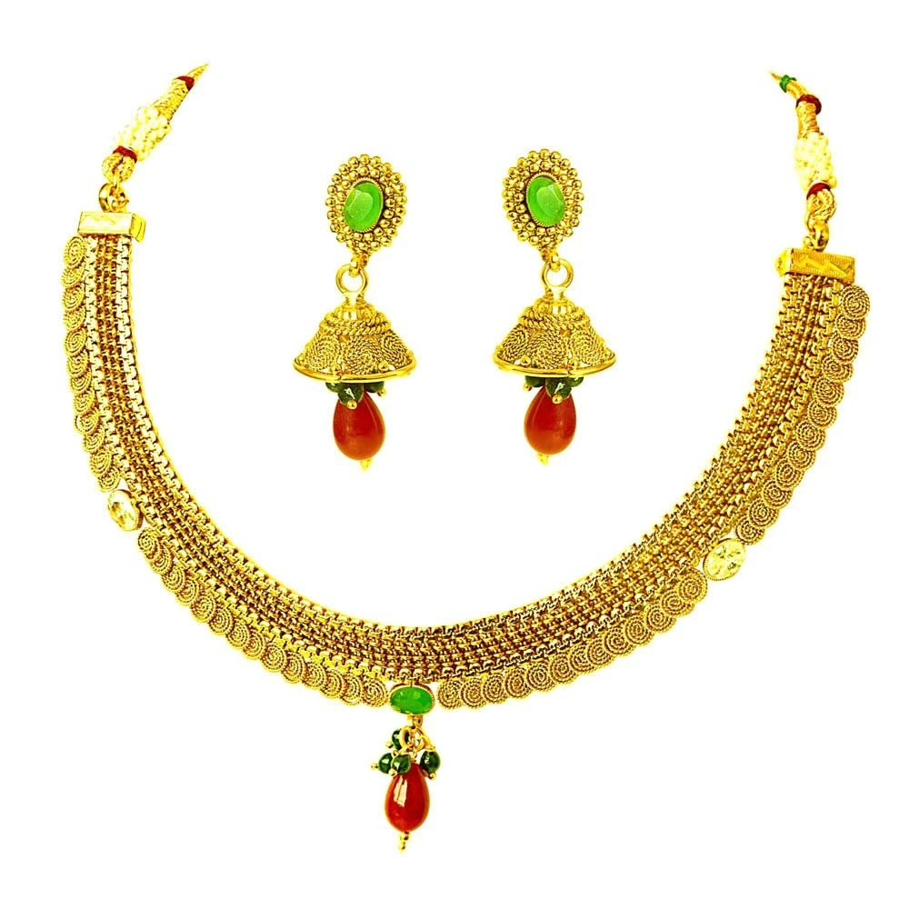 Traditional Necklace & Earring Fashion Jewellery Set for Women PS356