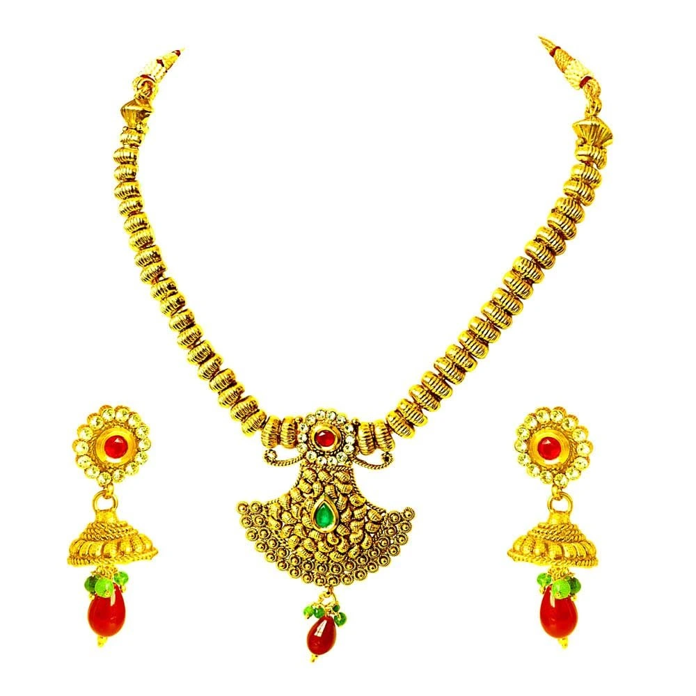 Traditional Necklace & Earring Fashion Jewellery Set for Women (PS357)