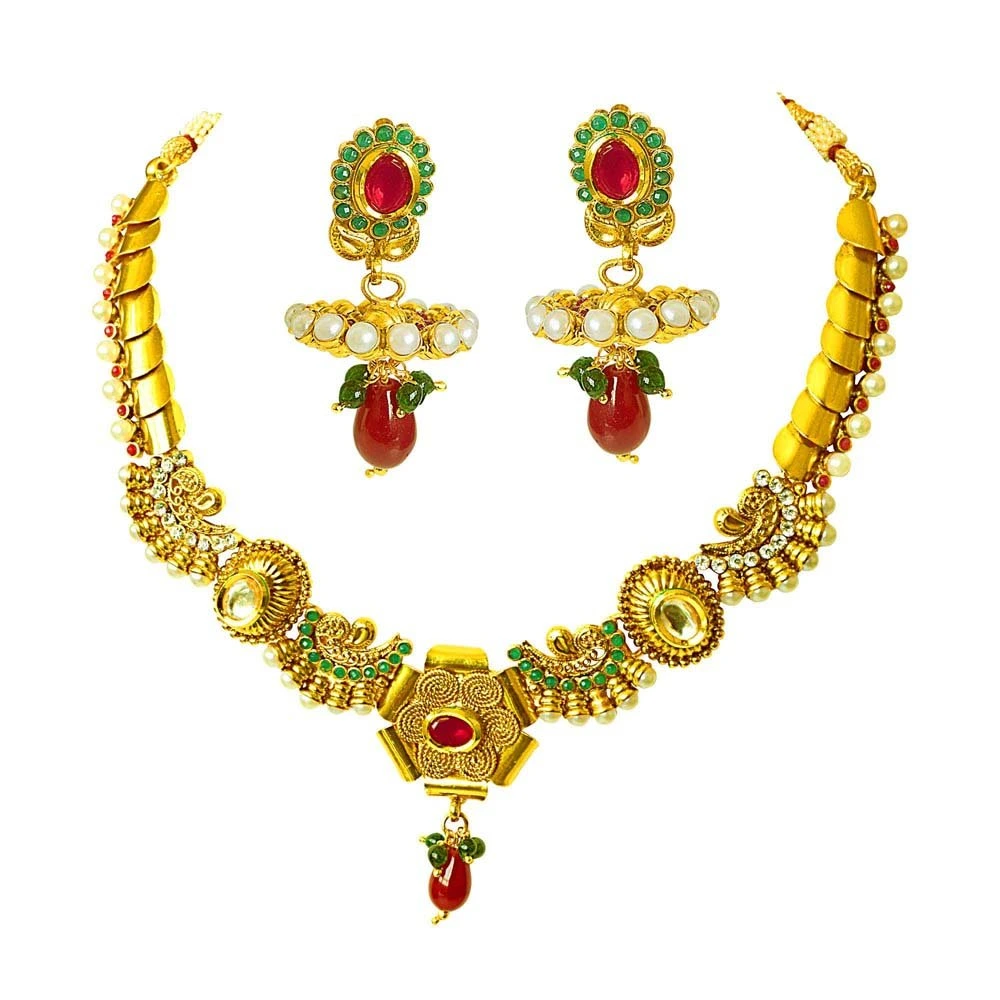 Traditional Necklace & Earring Fashion Jewellery Set for Women PS361