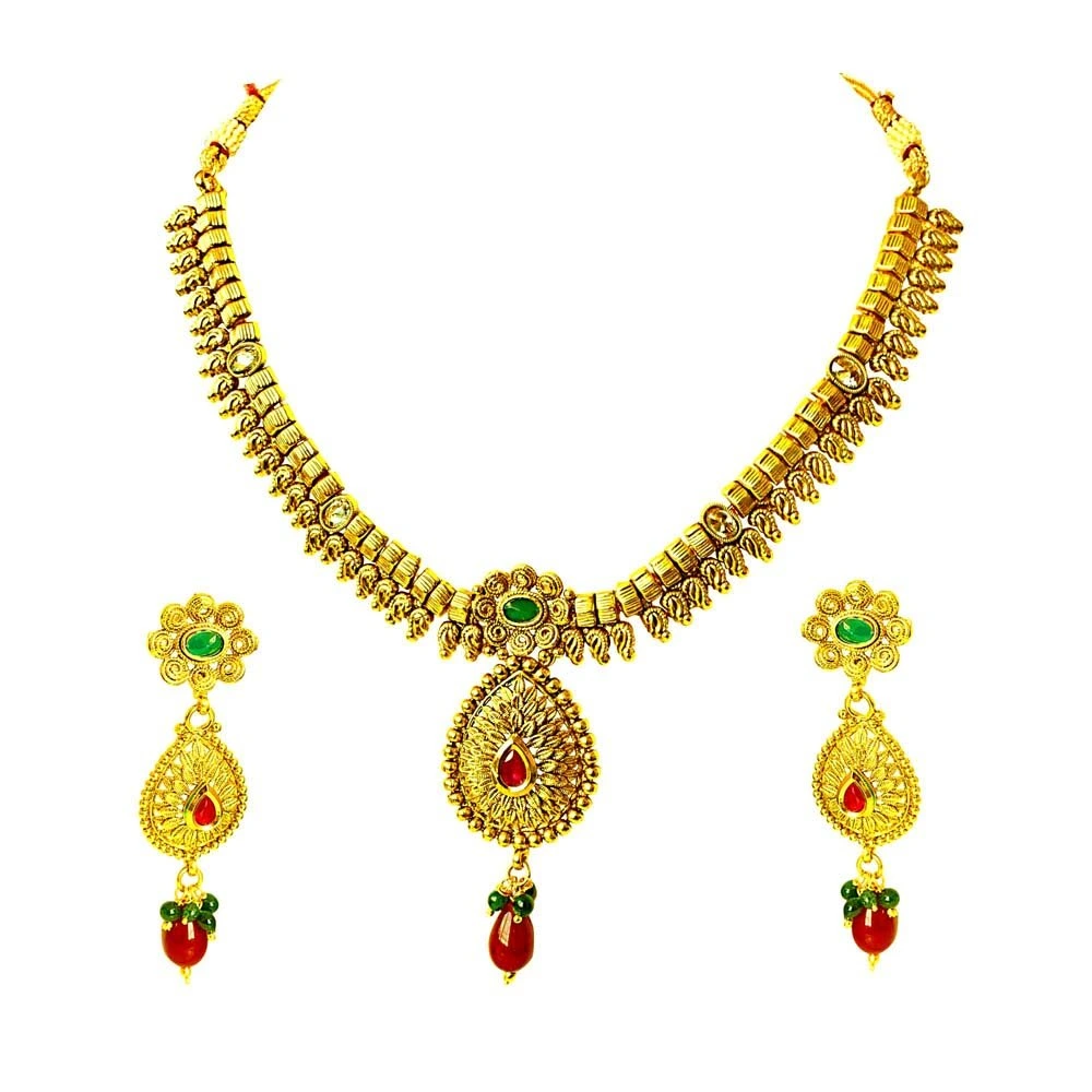 Traditional Necklace & Earring Fashion Jewellery Set for Women (PS363)