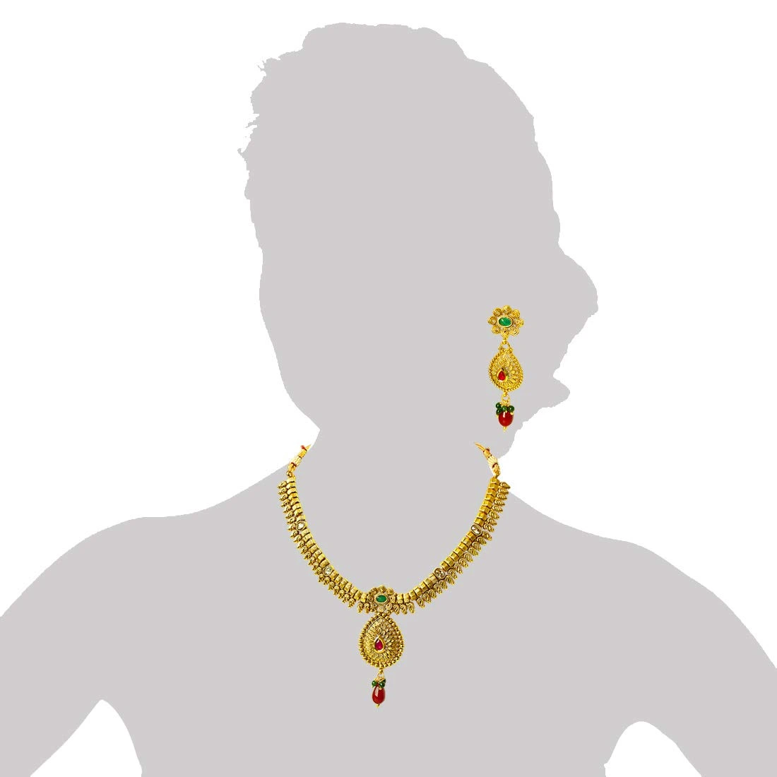 Traditional Necklace & Earring Fashion Jewellery Set for Women (PS363)