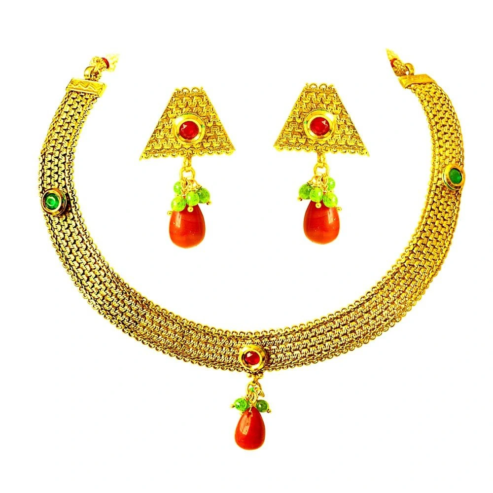Traditional Necklace & Earring Fashion Jewellery Set for Women (PS364)