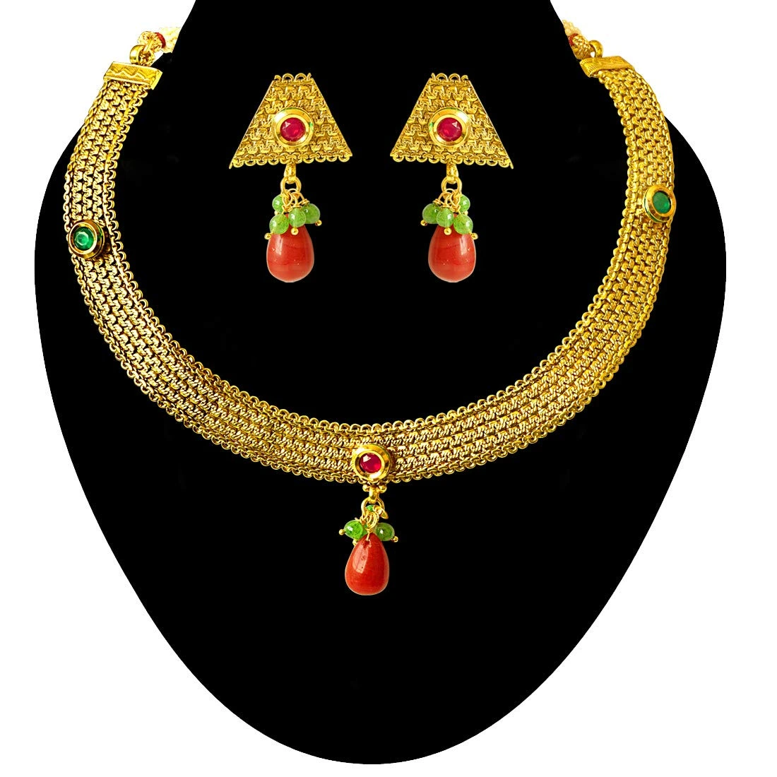 Traditional Necklace & Earring Fashion Jewellery Set for Women PS364