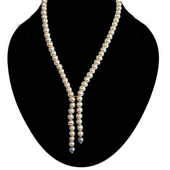 Single Line Shell Pearl Necklace for Women (PS581)
