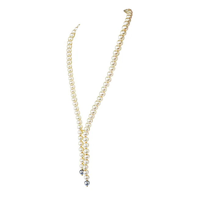 Single Line Shell Pearl Necklace for Women (PS581)