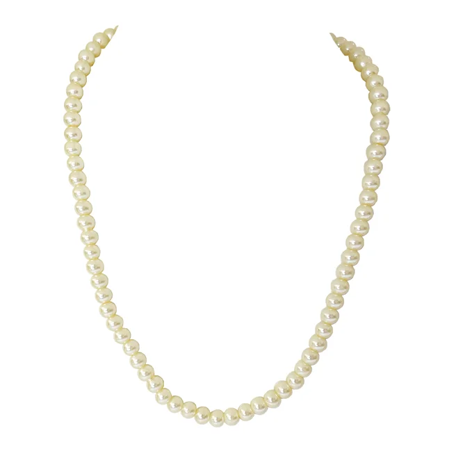 Single-Line Shell Pearl Necklace for Women (PS595)