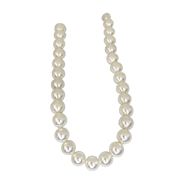 Radiant Single-Line Shell Pearl Necklace for Women – Effortless Grace (PS598)