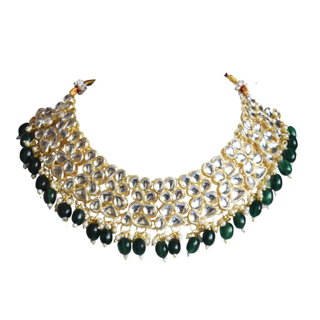A Dazzling Blend of White & Green: Fashion Jewellery Set to Elevate Your Look