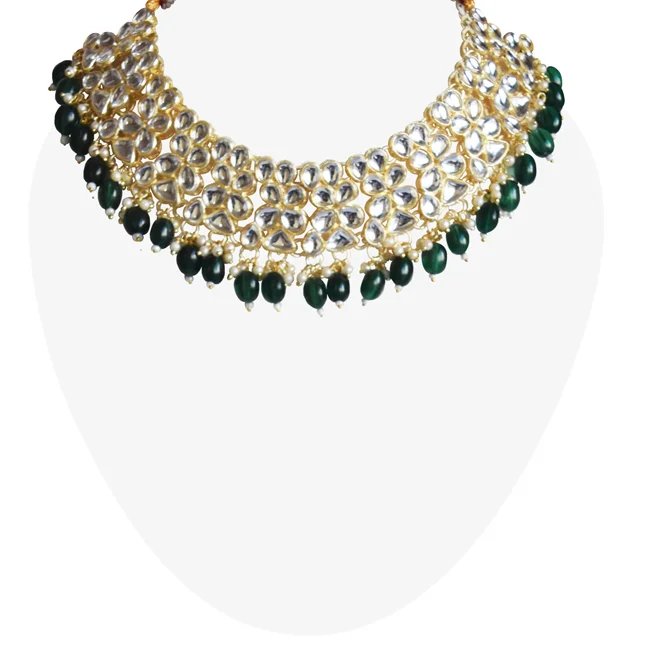A Dazzling Blend of White & Green: Fashion Jewellery Set to Elevate Your Look