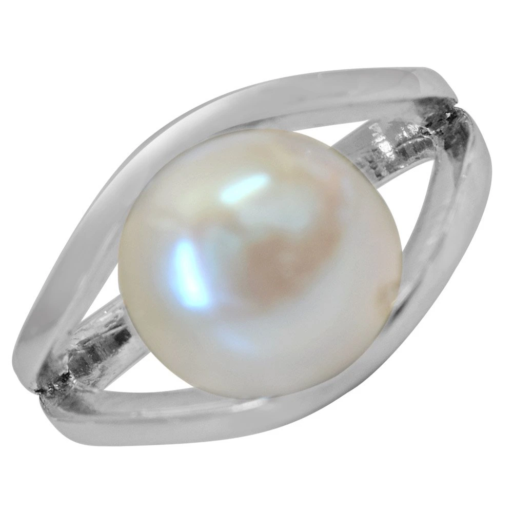 5.00cts Big Real Pearl & 925 Sterling Silver Ring for Astrological Power for All (PSR7)