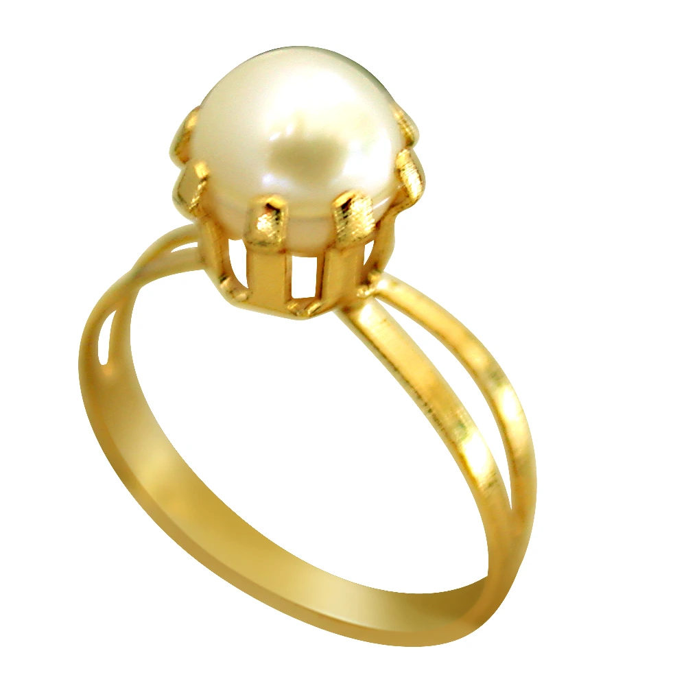 Simple White Real Pearl adjustable Ring (Ring58)