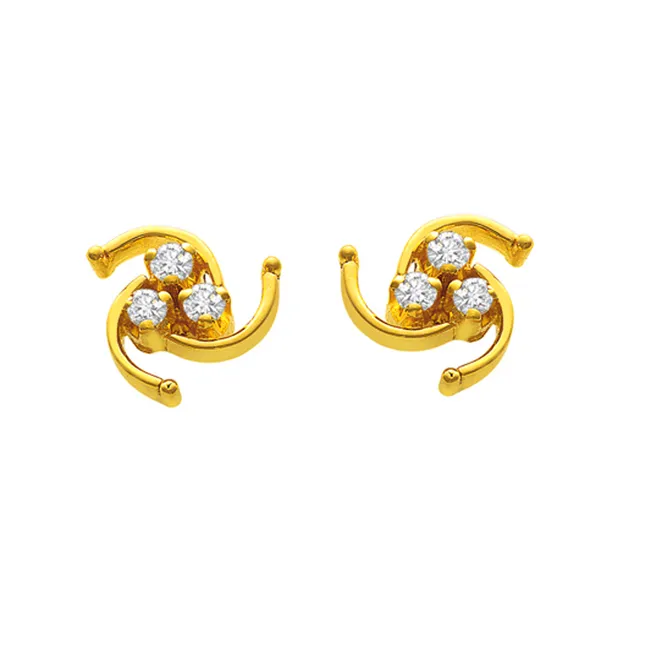 Spiral Siren Diamond Earrings (S261)