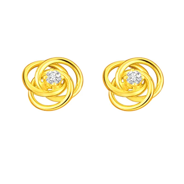 Ravishing Round Shaped Diamond Earrings (S270)