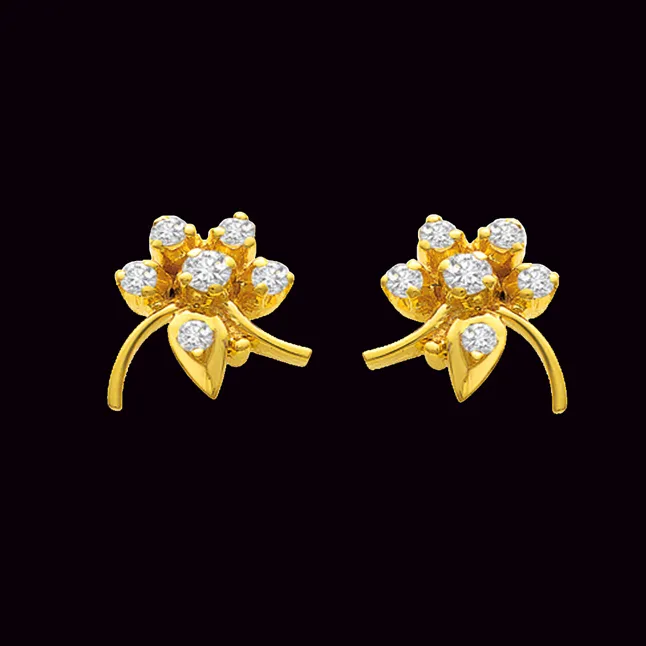 Fabulous Flower Diamond Earrings (S262)