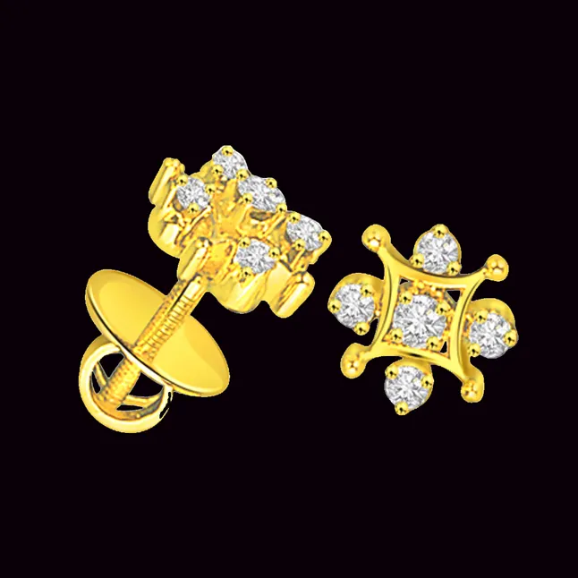 Starry Eyed Shimmering Diamond Earrings (S265)