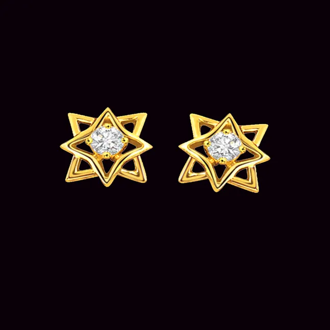 Starlight Star Shaped Diamond Earrings (S267)