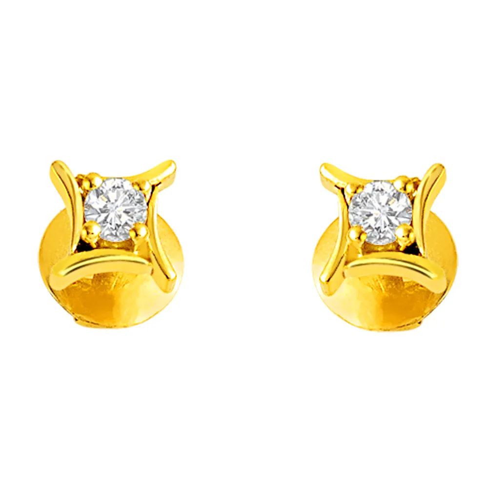 Star Love 0.33 cts Diamond Earrings Studs -Solitaire Earrings