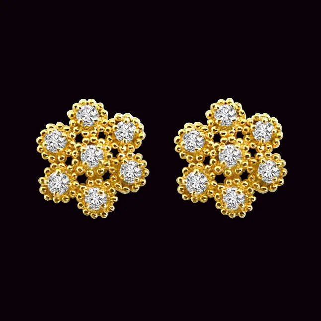 Elegant Diamond 18K Gold Kudajodi Earrings (S288)