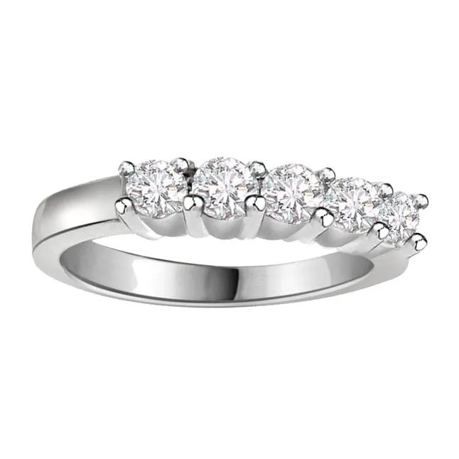 Romantic Liason -White Rhodium rings