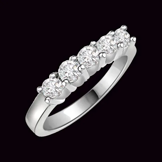 Romantic Liason -White Rhodium rings