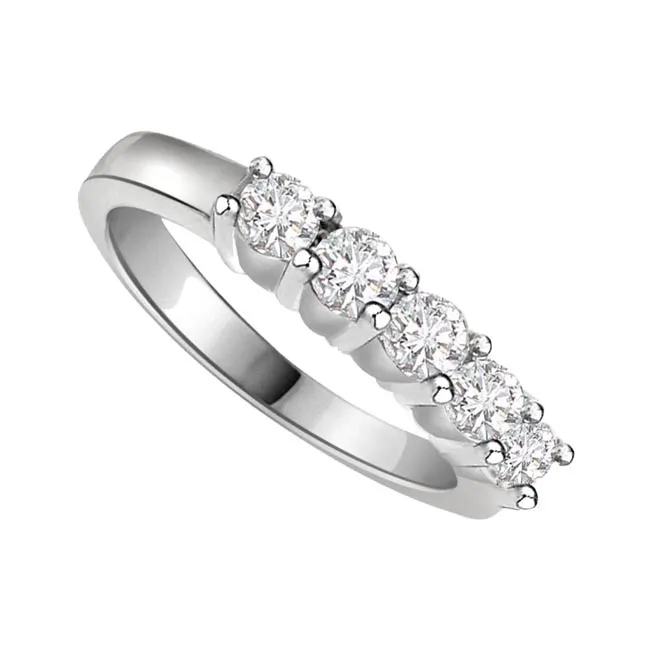 Romantic Liason -White Rhodium rings
