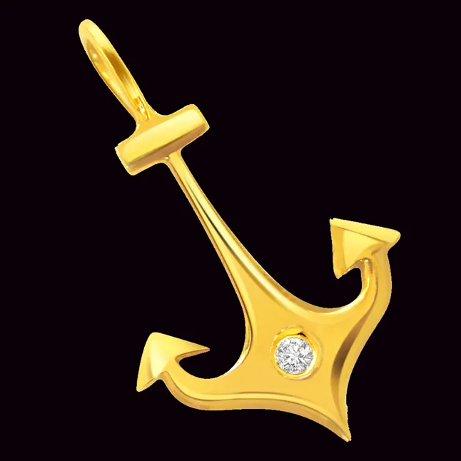 Anchor of life - Real Diamond Pendant (S311)