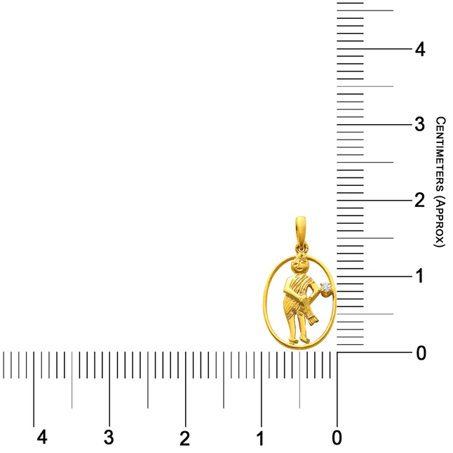 Aquarius Real Diamond & 18K Gold Pendant (S315)