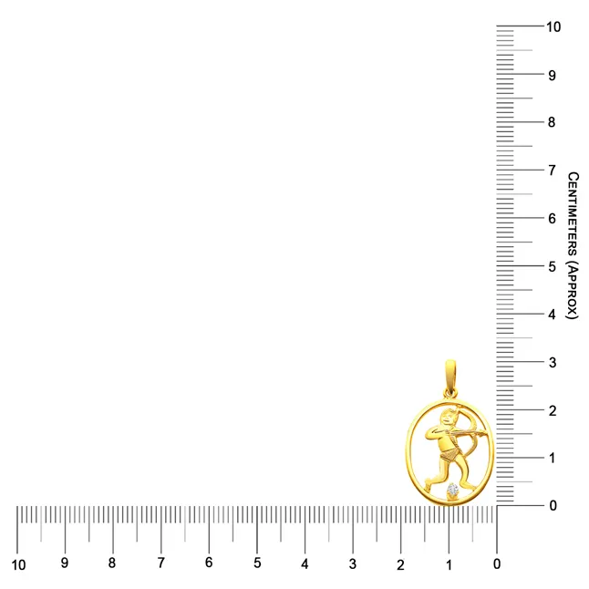 Sagittarius - Diamond & 18K Gold Pendant (S325)