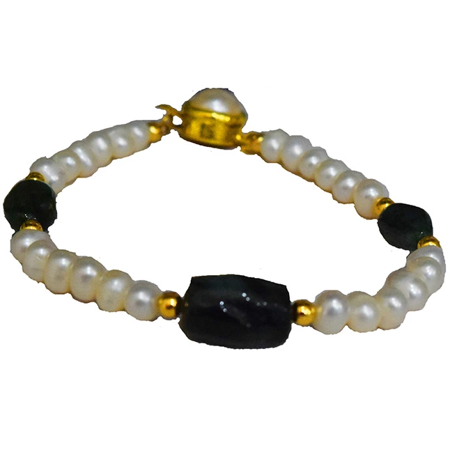 2 Line Black Pearl Bracelet  PIKMAX