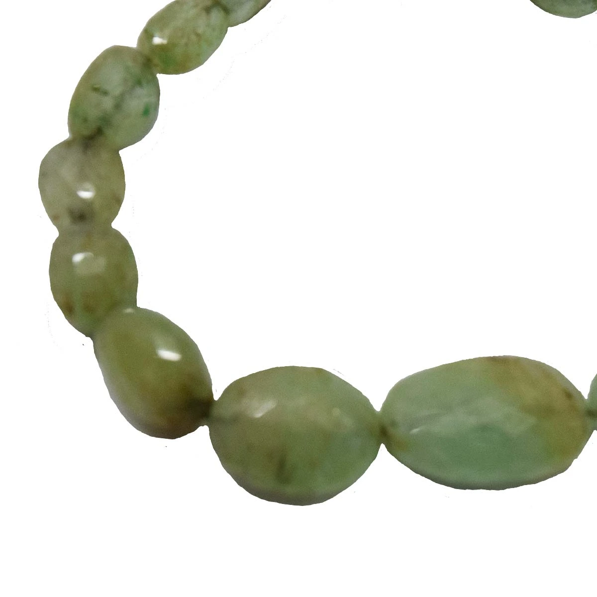 Single Line Real Green Oval Emerald Beads Bracelet for Women (SB64)