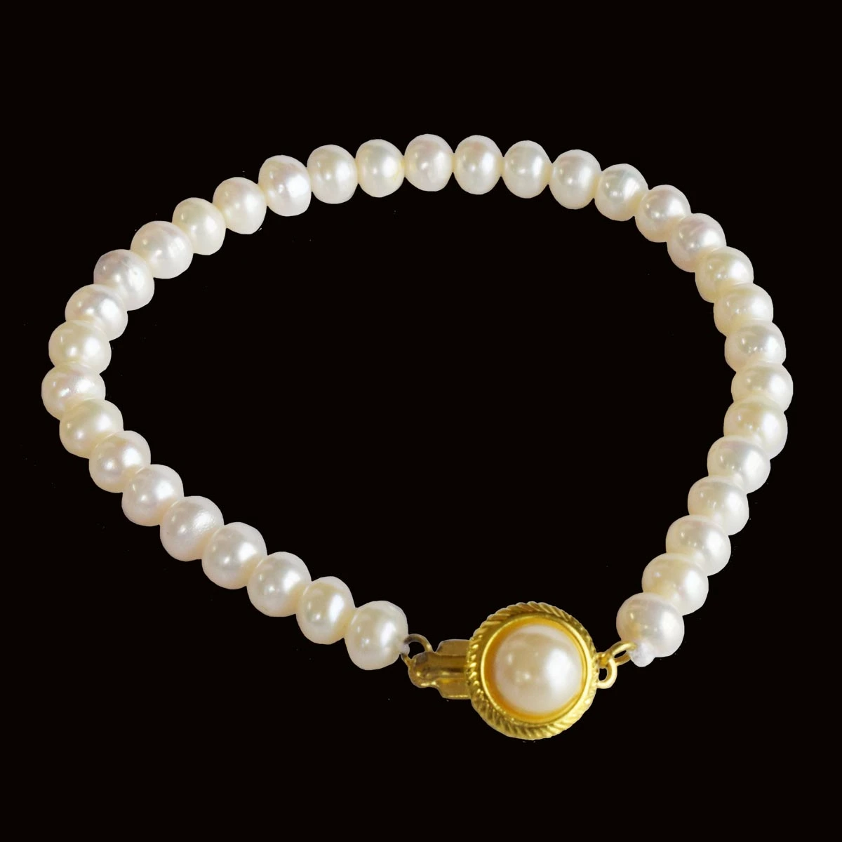 Single Line Real Pearl Bracelet for Women (SB75)
