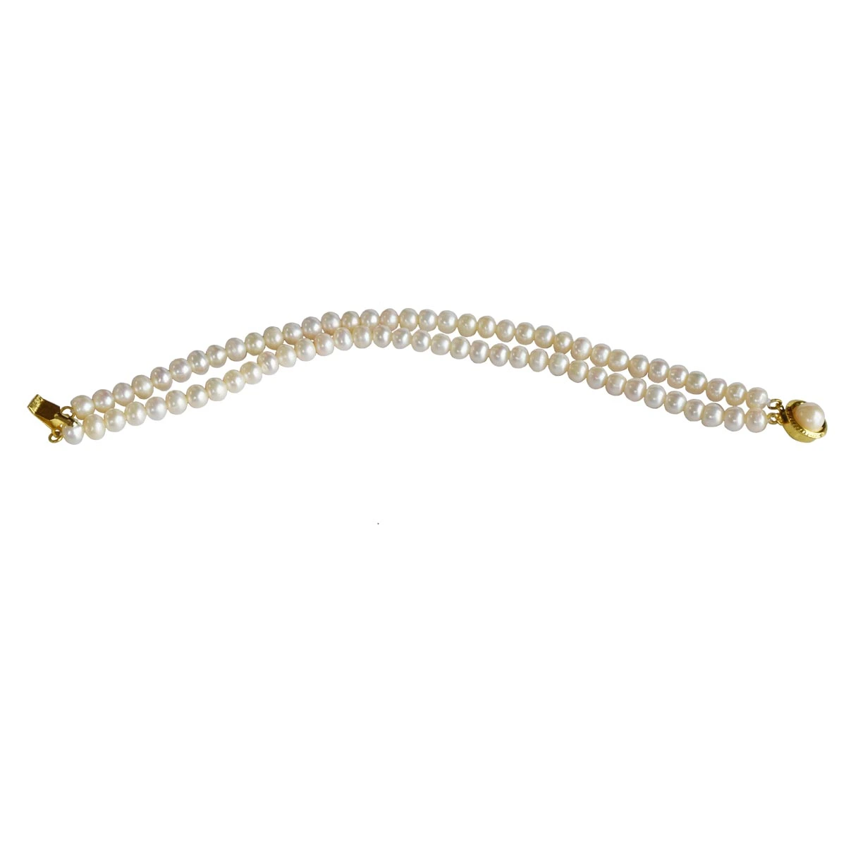 Two Line Real Pearl Bracelet for Women (SB76)