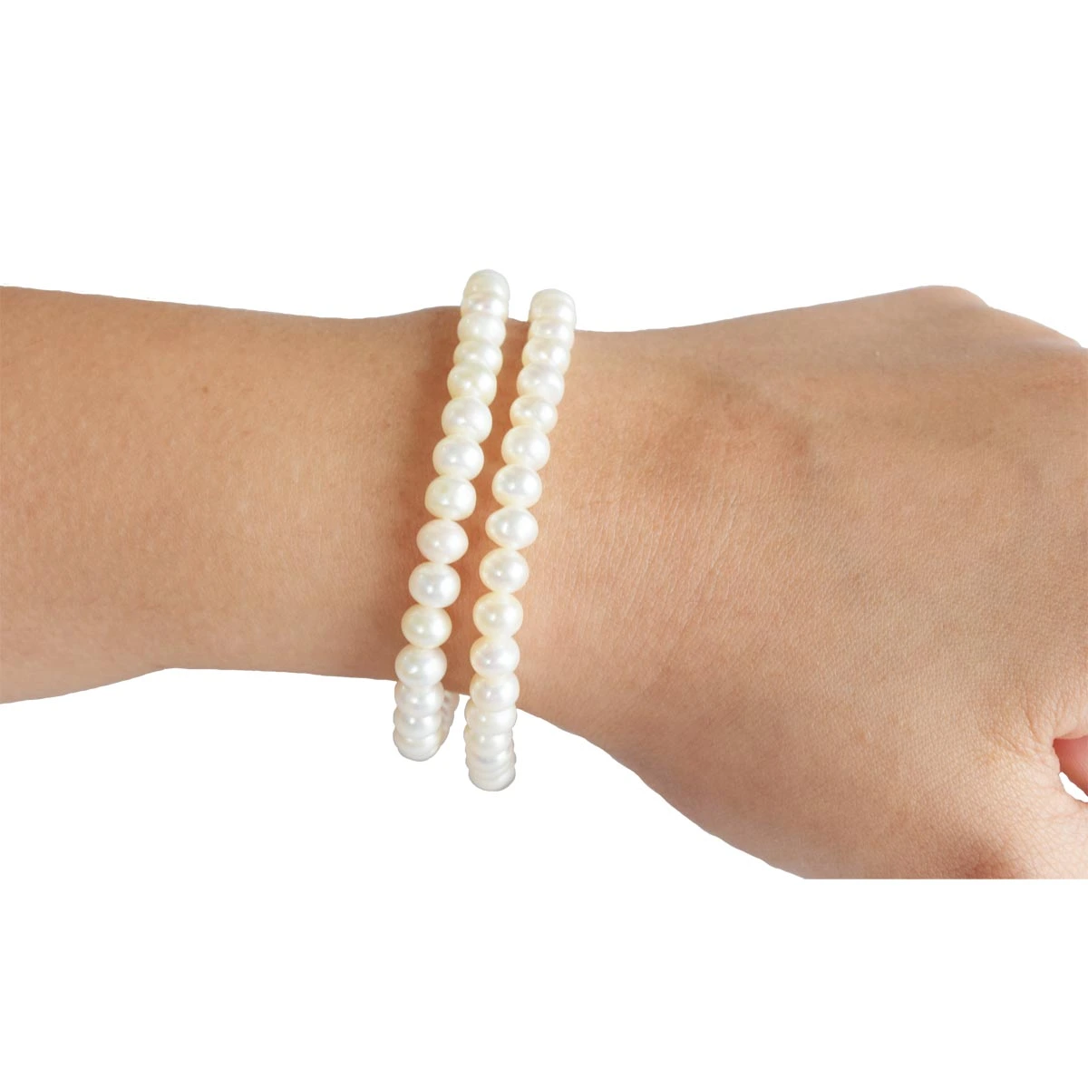 Two Line Real Pearl Bracelet for Women (SB76)