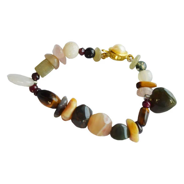Multi Coloured Agate Stone Bracelet (SB91)