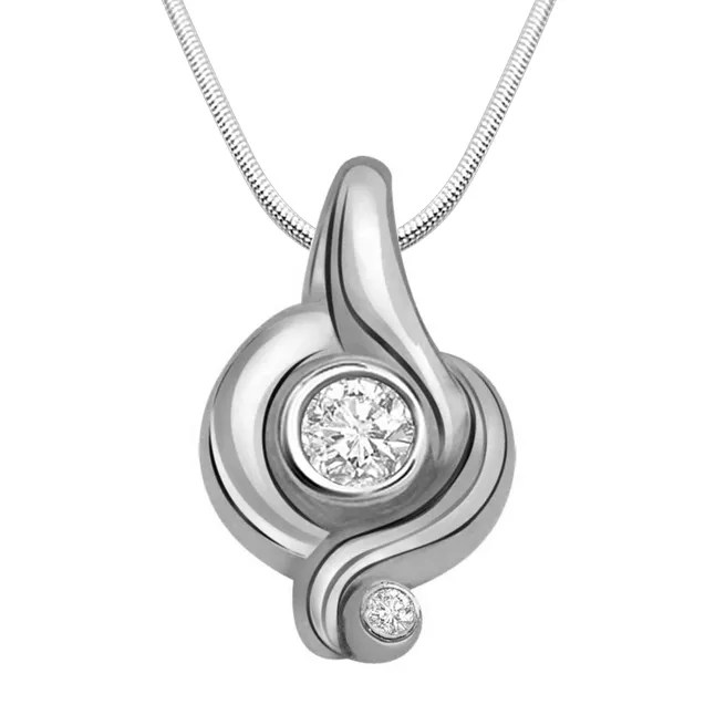 Sweet As Candy - Real Diamond & Sterling Silver Pendant with 18 IN Chain (SDP133)