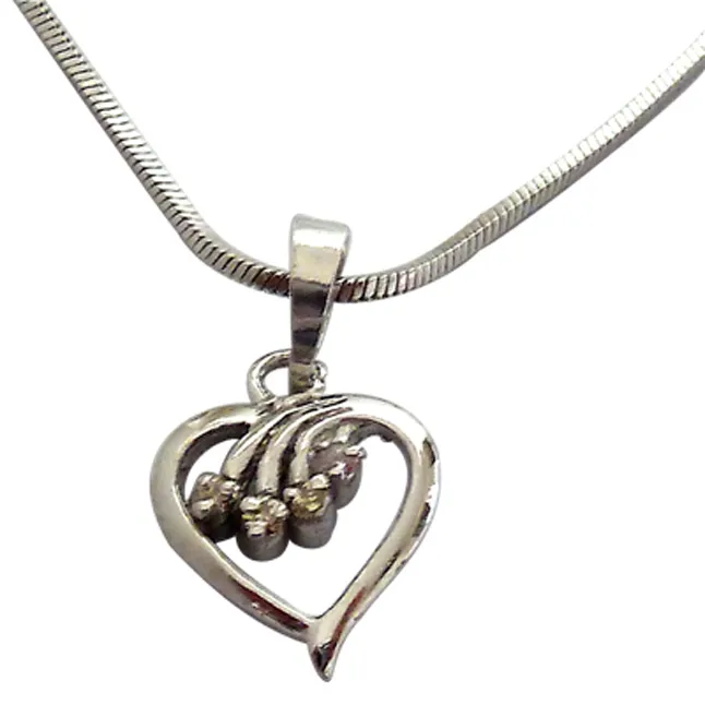 Magical Memories - Real Diamond & Sterling Silver Pendant with 18 IN Chain (SDP148)