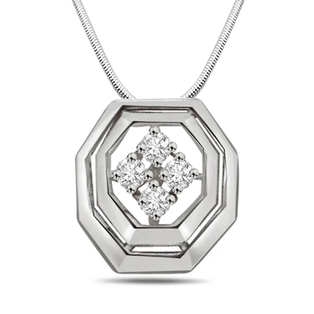 Bundle of Joy - Real Diamond & Sterling Silver Pendant with 18 IN Chain (SDP156)