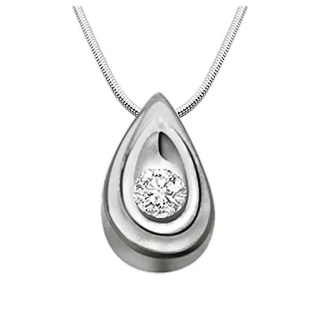 King of World - Real Diamond & Sterling Silver Pendant with 18 IN Chain (SDP157)