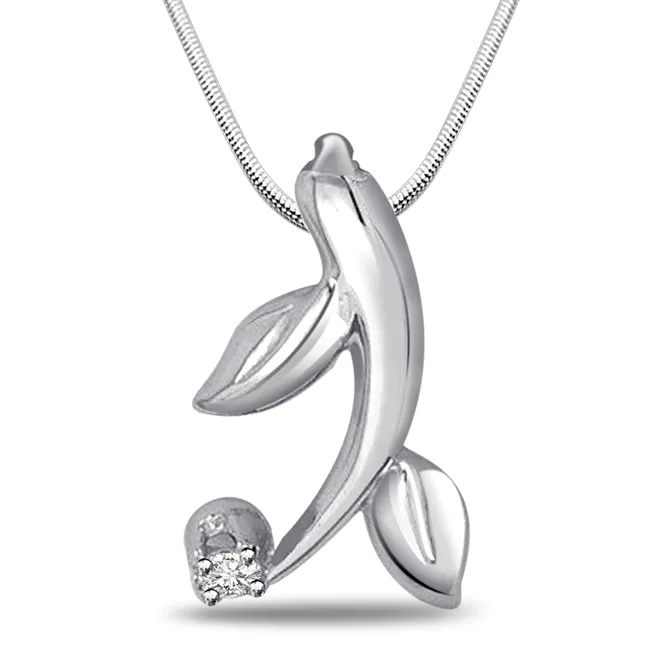 Believe In Miracles - Real Diamond & Sterling Silver Pendant with 18 IN Chain (SDP169)