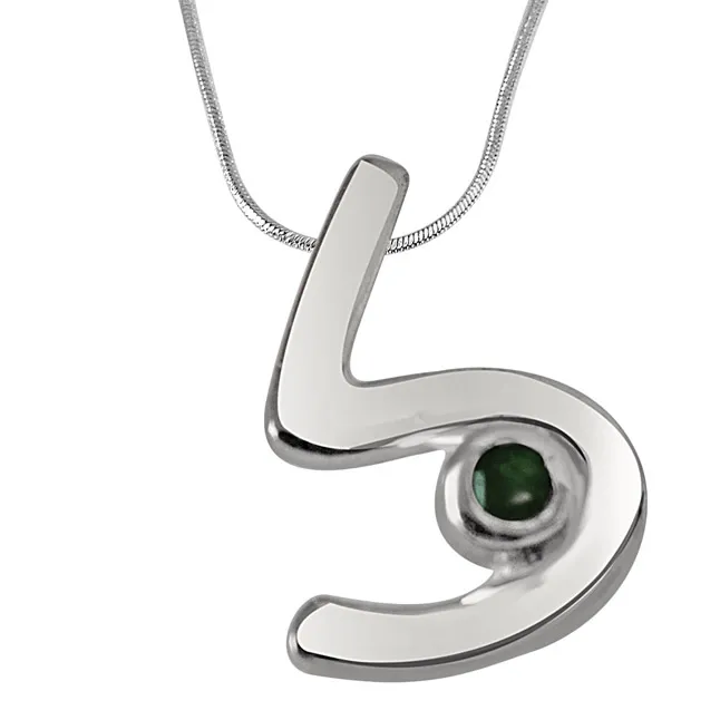 Mine Forever - Real Emerald & 925 Sterling Silver Pendant with 18 IN Chain (SDP234)